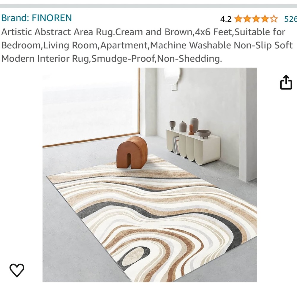 4’ X 6 ‘ abstract rug